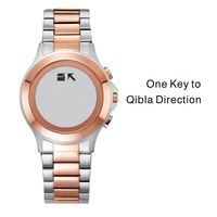 Montre de sport de luxe résistante à l'eau avec rappel de l'heure de l'Azan et de la Qibla, idéale pour les amateurs de prière musulmane, cadeau parfait.
