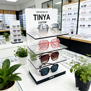 TINYA Présentoir <span class=keywords><strong>de</strong></span> Comptoir Moderne Multi-Niveaux en Acrylique Transparent <span class=keywords><strong>pour</strong></span> Lunettes <span class=keywords><strong>de</strong></span> Soleil et Verres Optiques – Idéal <span class=keywords><strong>pour</strong></span> Magasins <span class=keywords><strong>de</strong></span> Détail - Product Image 3
