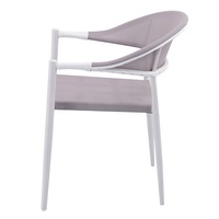 Nouveau confortable Patio Porche fauteuils en aluminium meubles extérieur jardin café Teslin chaise de salle à manger à vendre