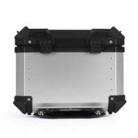 Marque privée F2-MOTO 45L X Design Boîte arrière argentée grande capacité Boîte à bagages pour moto