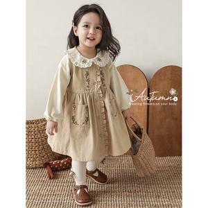 YOEHYAUL Q3245 autunno cotone ricamato per bambine e bambine camicetta abito <span class=keywords><strong>senza</strong></span> <span class=keywords><strong>maniche</strong></span> all'ingrosso per ragazze <span class=keywords><strong>camicia</strong></span> Top Dress Set - Product Image 2