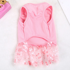 Vestido para gatos, falda de malla rosa, SML, ropa transpirable para primavera y verano para gatos y perros - Product Image 4