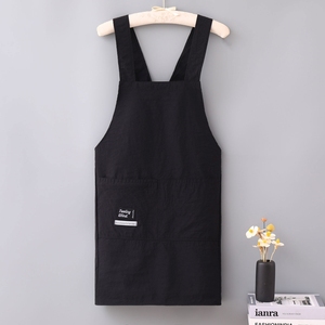 <span class=keywords><strong>Tablier</strong></span> à bavette de cuisine coloré en tissu taslon lavé de haute qualité à la mode coréenne avec logo personnalisé - Product Image 5