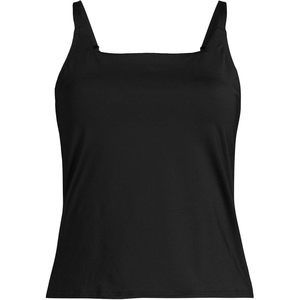 Top tankini con cuello cuadrado resistente al cloro para mujer, traje de baño de secado rápido UPF50+ - Product Image 3