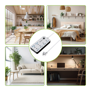 -Way Ổ cắm điện dải với 3 USB + Type-C cổng 2m mở rộng dây & bảo vệ tăng cắm 10A Đánh giá hiện tại - Product Image 3