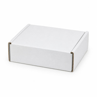 Boîte cadeau pliable blanche XS à profil bas avec couvercle à charnière pour emballage de détail, cadeaux saisonniers, commandes personnalisées, présentation de marque