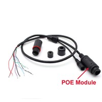 Accesorios de línea de cámara de red DIY 70cm RJ45 CCTV POE Módulo de cámara IP Cable de alimentación de video con adaptador de 48V a 12V