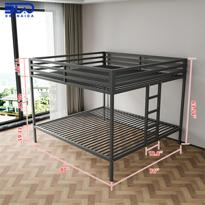 Металлическая двухъярусная кровать повышенной прочности размера Cali King для элитных общежитий и проживания на объектах - Product Image 1