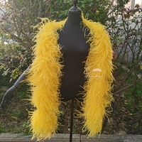 Boa en plumes d'autruche noires 15-18cm/16 plis, teintes, pour décoration de maison, fête, mariage, accessoire de costume ou de robe pour femme
