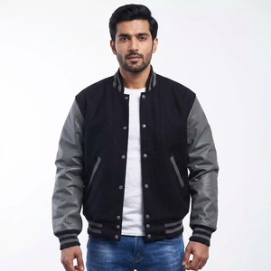 Nouvelle Collection : Blousons Teddy Ample Style Universitaire avec Patchs en Chenille, Blousons Bomber College et Blousons Baseball pour Hommes, Doudounes - Product Image 1