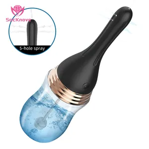 SacKnove vente en gros nouveau 3 vitesses Vibration jet d'eau vibrant arrière-cour nettoyant adulte seringue Plug Anal jouet lavement