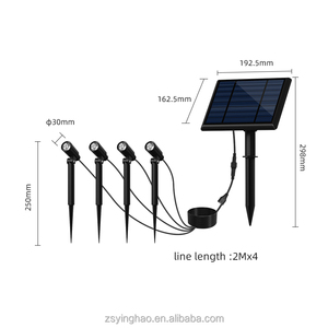 4-In-1 Brightest Ip65 Outdoor Solar Powered Spotlights Garden Landscape Led Solar <strong>Spot</strong> <strong>Lights</strong> for <strong>Outside</strong> - Product Image 5