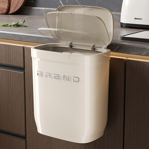 Wall Mounted Trash Can With Lid Rectangular Waterproof For Kitchen Bathroom Toilet Large Size - Product Image 3