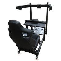 Équipement de jeu de bricolage Profil en aluminium Simulateur de conduite Châssis Sim Racing Cockpit avec plateau clavier Support de moniteur à triple écran