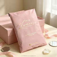 Sacs d'expédition en polyéthylène imprimés avec logo personnalisé rose, enveloppes d'expédition en plastique, sacs de messagerie Polymailer avec votre propre logo