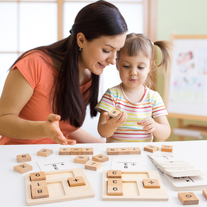 Jogo de tabuleiro de matemática, brinquedo montessori educacional de contagem de madeira para crianças - Product Image 4