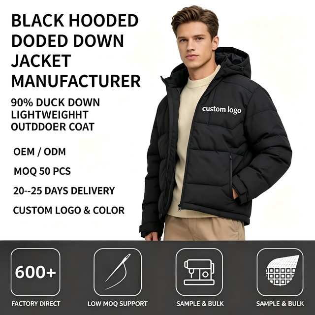 Price Men's Reversible Zipper Down Jacket Warm Casual Premium Quality Black Lightweight Puffer for Winter Season