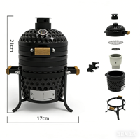 Barbecue Kamado en Céramique Premium de 4,5 Pouces, Mini Grill BBQ, Ornement de Présentation, Décoration de Table, Personnalisé, pour Camping en Plein Air, au Charbon de Bois, Vente en Gros