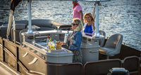 Nouveau bateau ponton en aluminium à double pont de luxe Kindle 40FT pour les fêtes