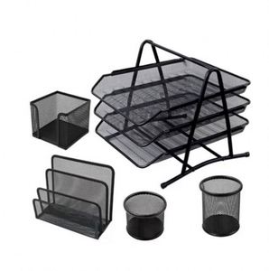 Juego de Organizadores de Escritorio de Malla Metálica, Juego de Suministros de Oficina, Juego de Papelería - Product Image 3