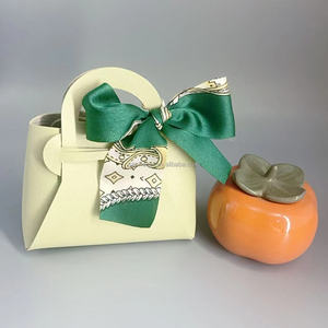 Mini bolso hecho a mano para mujer, nuevo bolso de cuero PU para boda, caja de dulces, diseño de lazo, cinta Kraft, bolso de fiesta, bolsas de papel de regalo - Product Image 6