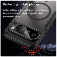 Casing Magnetik Tipis Transparan Matte PC untuk Google Pixel 9 10 Pro XL / 6 8 9 10 Pro 9a 8a 6a 5a Gen, Mendukung Pengisian Daya Nirkabel