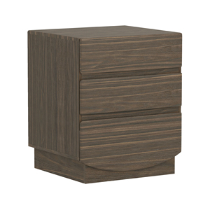 Nightstand In <b>Walnut</b> Wood Storage Unit For Bedroom Furniture - Product Image 6