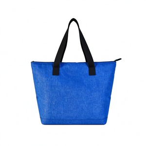 Sac isotherme fourre-tout en polyester de haute qualité OEM 2023 avec poche avant zippée, double poignée, étanche et design thermique isolant pour la plage - Product Image 4