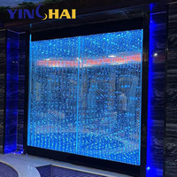 Diode d'eau en acrylique LED pour salon OEM Parois à bulles Mur à bulles Panneau d'eau mural à bulles et séparateurs de pièces