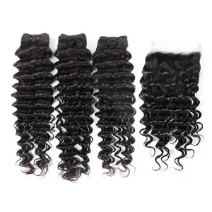 Vietnam Raw Natural Remy Exports Wholesale Vendors Brazilian Virgin Deep Wave 100% Percent Bundles Letsfly Cheap Human Hair