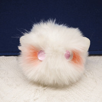 Porte-clés chat en peluche pour femmes boule de fausse fourrure douce chaton porte-clés sac pendentif voiture porte-clés fille enfants Couple cadeau