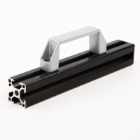 Fabricant chinois, poignée de porte en aluminium blanc argenté Rohs 3038 120, profilé en aluminium noir