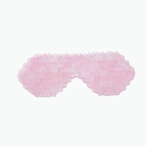 Máscara de Ojos para Dormir de Cuarzo Rosa Natural, Cubierta Refrescante de Piedra Preciosa Rosa para Meditación y Relajación Nocturna - Product Image 1