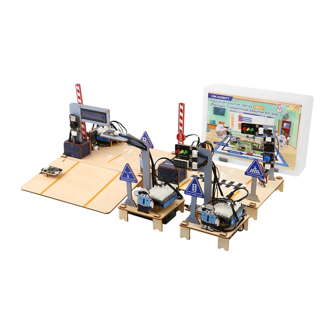 ACEBOTT Coding & Automation Training Platform IoT Smart Traffic Light and Parking Barrier Kit for Arduino