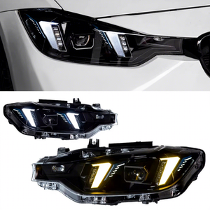 Pour BMW Série <span class=keywords><strong>4</strong></span> <span class=keywords><strong>F32</strong></span> (2013-2020) – Kit de modification de phares avec lentilles LED style « Fang » et feux de jour 12V - Product Image 1