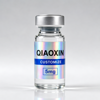 Autocollants holographiques imperméables avec logo personnalisé pour l'emballage de petites bouteilles de 3/5*7/10 ml