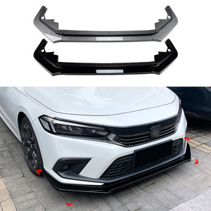 Amp-Z Front Bumper <b>Lip</b> <b>Splitter</b> Carbon Fiber Texture Matte Finish For 2021 Honda Civic 11th Generation Tuning Style - Product Image 1