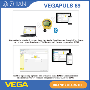 เซ็นเซอร์วัดระดับของแข็งแบบเม็ดละเอียด เรดาร์ 80 GHz ระยะ 120 ม. 4-20 MA/HARTVEGAPULS 69 - Product Image 5