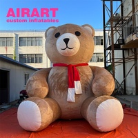Usine de gonflables Airart, ours en peluche rose gonflable personnalisé OEM