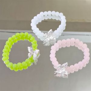 สร้อยข้อมือโลหะรูปผีเสื้อประดับคริสตัล พร้อมพู่ห้อยปรับได้ สำหรับผู้หญิงและเด็กผู้หญิง - Product Image 1