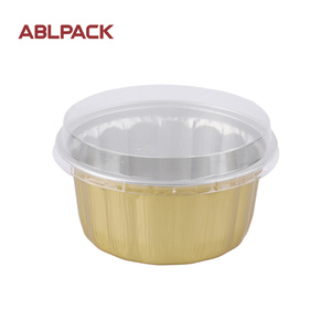 <strong>China</strong> Manufacturer 338ML Airline Disposable Aluminum Foil <strong>Baking</strong> <strong>Cup</strong> Aluminum Foil Container Microwave Oven Foil Tray with Lid - Product Image 4