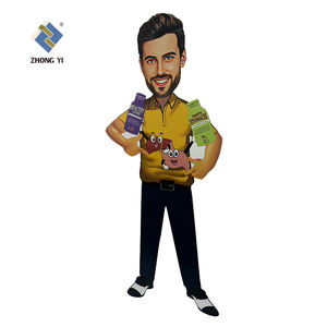 กระดาษแข็งแบบ5ฟุตตัดออกสำหรับมนุษย์โปรโมชั่นการออกแบบที่กำหนดเอง - Product Image 4