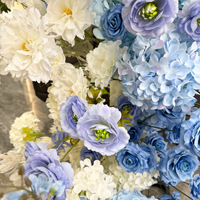 Décorations d'événements Fleurs Arrangement floral artificiel Bleu Décoration florale de mariage