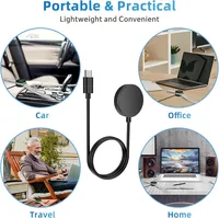 Kabel Pengisi Daya Nirkabel Magnetik untuk Samsung Galaxy Watch 8 / 7 / 6 / 5 Pro / 5 / 4 / 3 / Active 2, Stasiun Pengisian Cepat
