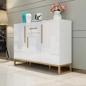 Table de console d'armoire latérale de salon de jambe en métal avec le buffet de luxe de haute qualité de tiroir