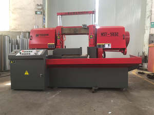 Machine à scier à ruban horizontale à double colonne NST-5032 avec panneau de commande manuel, moteur 4 kW, système de contrôle à double vanne - Product Image 4