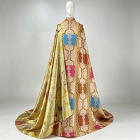Élégant Ensemble Dirac Somalien Farasawi en Soie de Mûrier Tissée Or de la Série Orange, Tissu Gabasar Premium pour Mariage Traditionnel