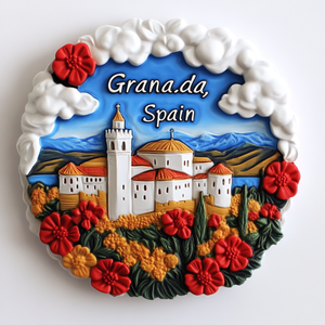 Imán de Resina Personalizado al por Mayor, con Efecto de Relieve 3D e Impresión UV, para Decoración del Hogar y Recuerdos de <span class=keywords><strong>Granada</strong></span> - Product Image 3
