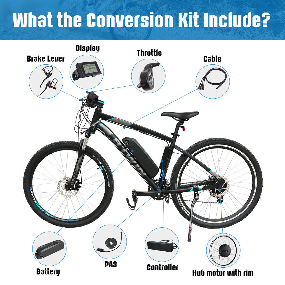 Bici Elettrica Conversione Mtb In Ebike 1000w Kit Bici Elettrica