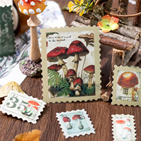 50 feuilles/paquet de stickers décoratifs pour journal créatif, collection Fantasia, thème timbres-poste